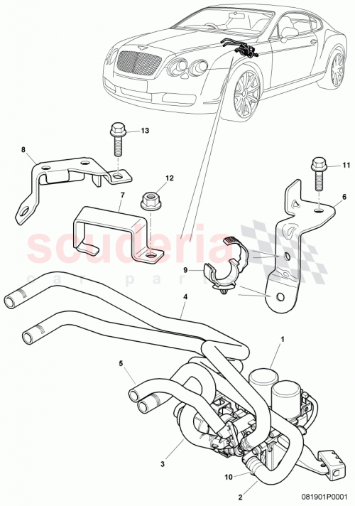 Part Diagram for Bentley 3D2819147