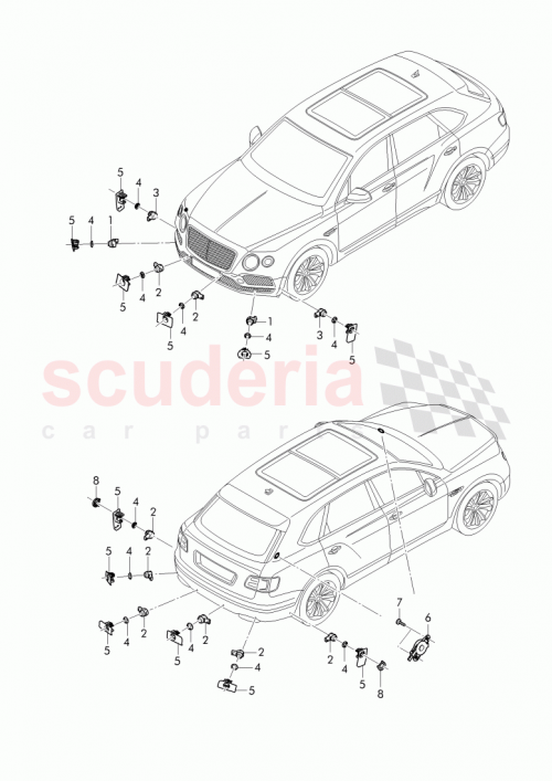 Part Diagram for Bentley 4F0 857 784
