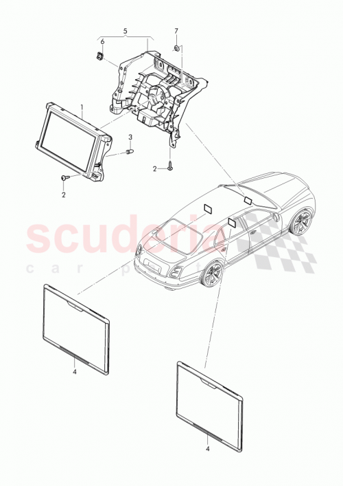 Part Diagram for Bentley 3Y0 919 605 A