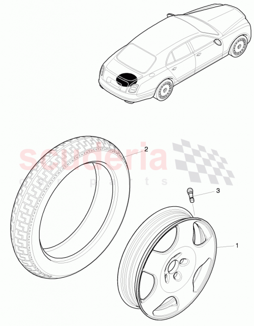 Part Diagram for Bentley 3Y0601025M