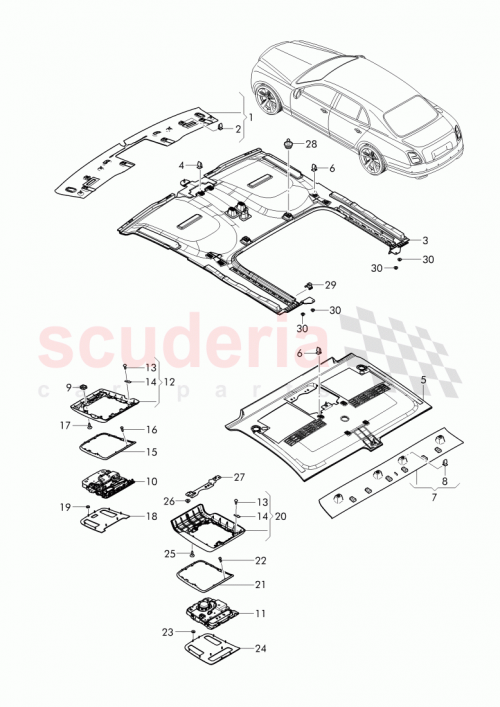 Part Diagram for Bentley 3Y4 868 518 A