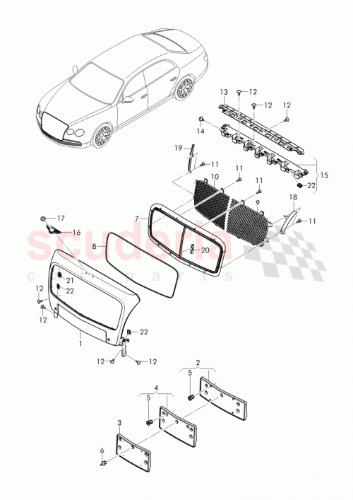 Part Diagram for Bentley 3W8854511