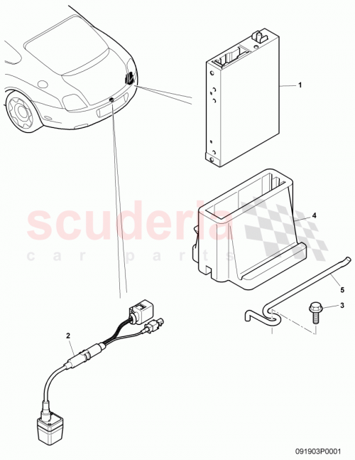 Part Diagram for Bentley 3W3907441C