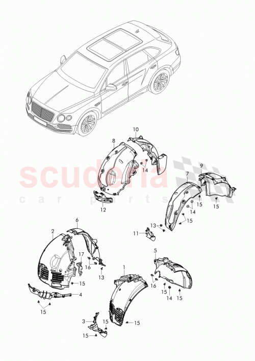 Part Diagram for Bentley 36A807547C