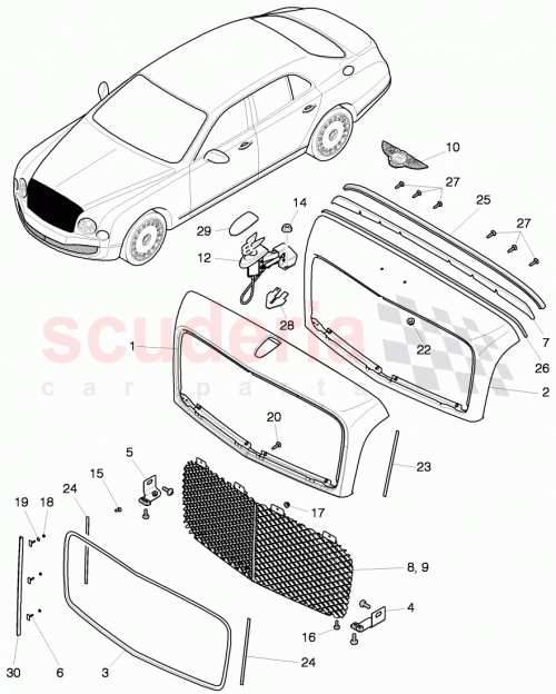 Part Diagram for Bentley 3Y0823703
