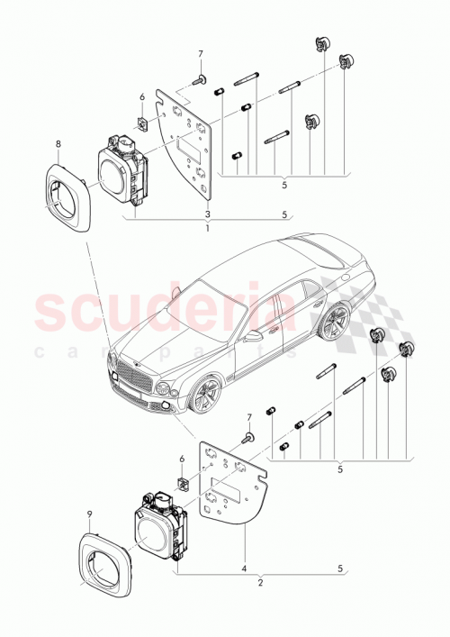 Part Diagram for Bentley 3Y0 907 561 B