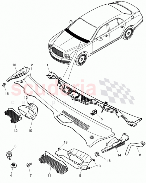 Part Diagram for Bentley 3Y0819440