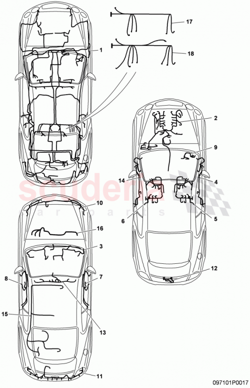 Part Diagram for Bentley 3W7 971 047 A