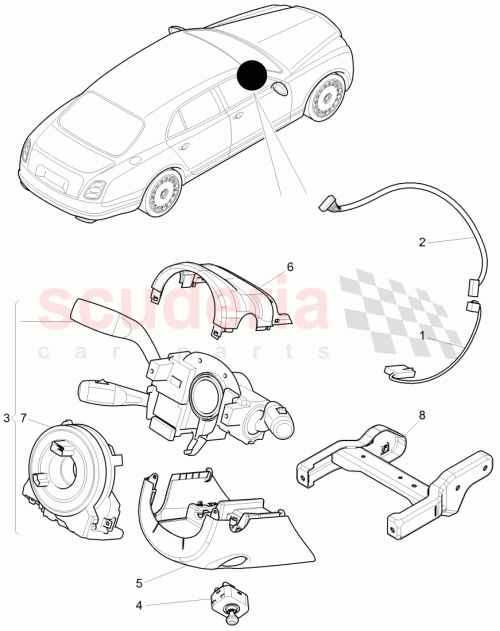 Part Diagram for Bentley 3Y0858559