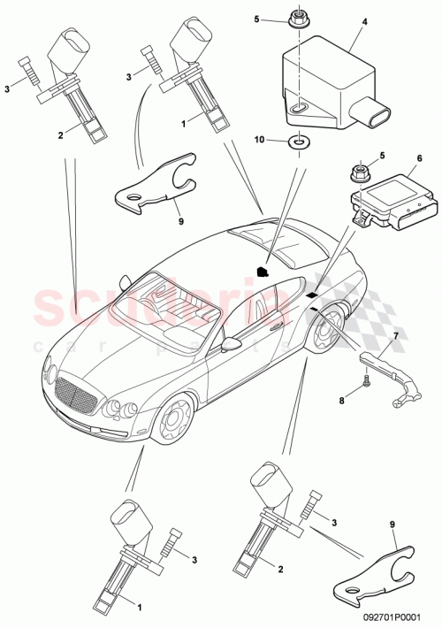 Part Diagram for Bentley 4E0 971 845 A