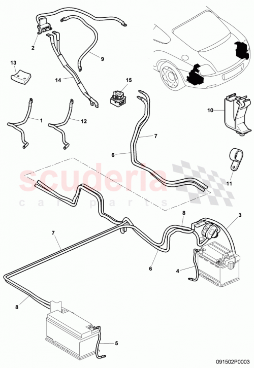 Part Diagram for Bentley 3W0971224A