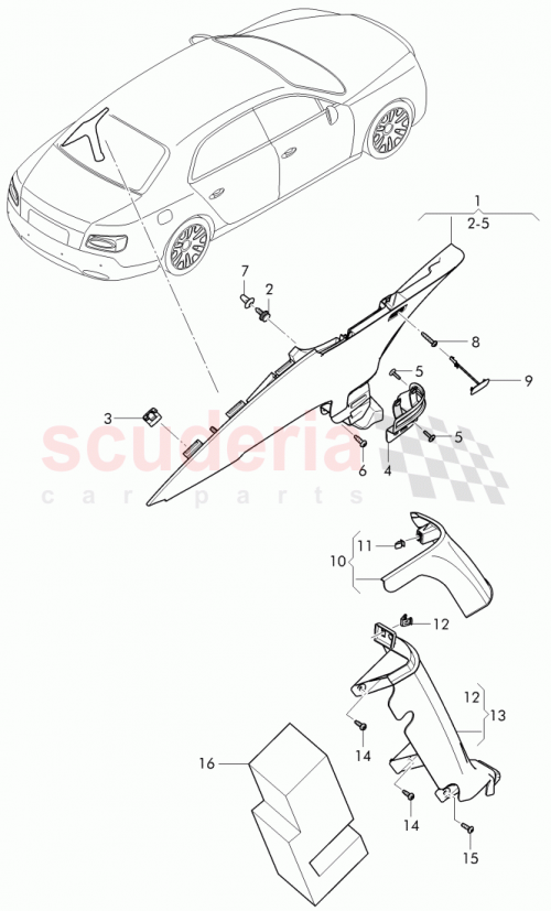 Part Diagram for Bentley 4W0 867 287