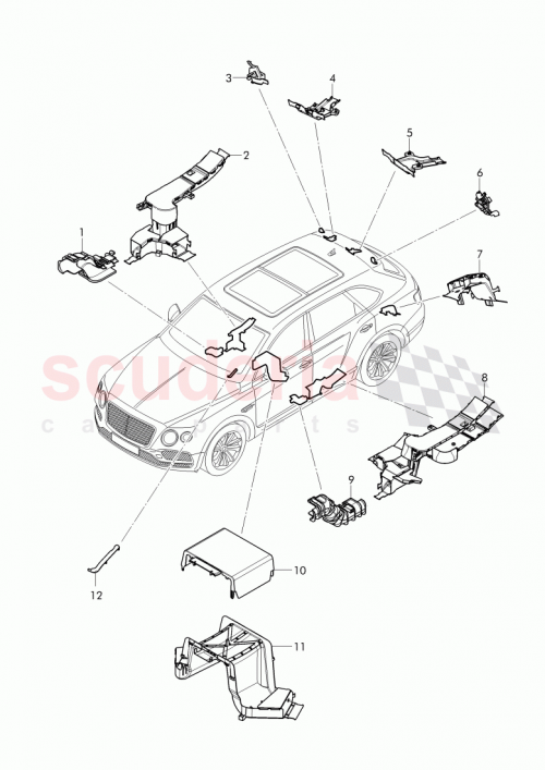 Part Diagram for Bentley 4M0 971 822 M