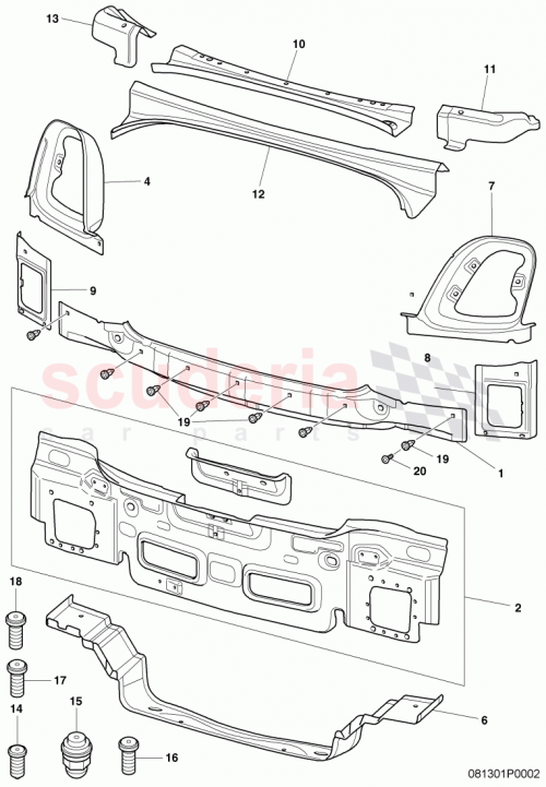 Part Diagram for Bentley 3W5813625