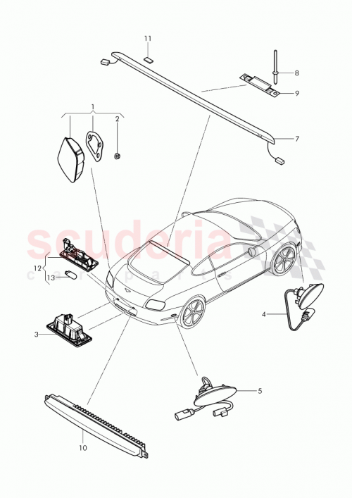 Part Diagram for Bentley 3W3945061A