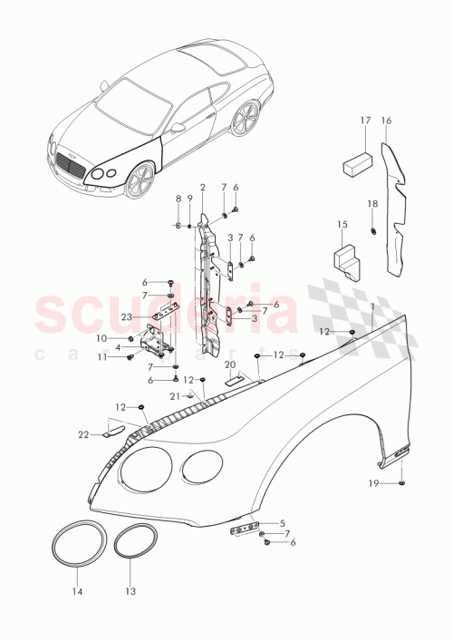 Part Diagram for Bentley 3W0 823 716 C