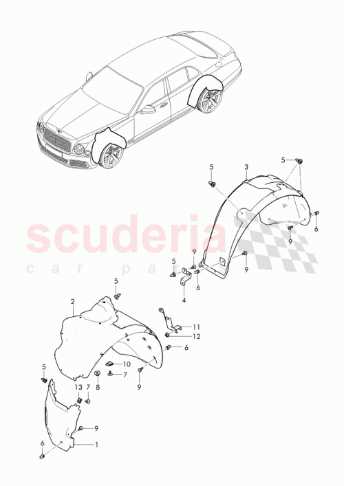 Part Diagram for Bentley 3Y0 810 907 K