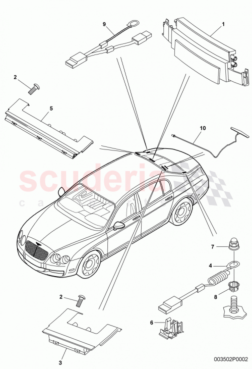 Part Diagram for Bentley 3W0907277