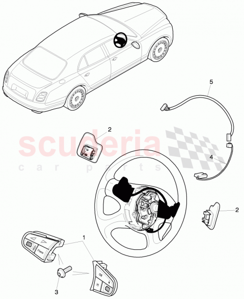 Part Diagram for Bentley 3Y0959442B