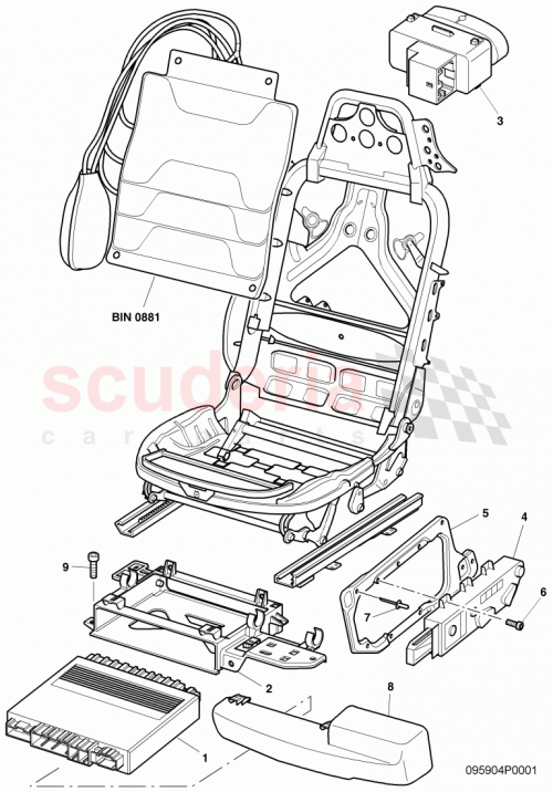 Part Diagram for Bentley 3W0959510B