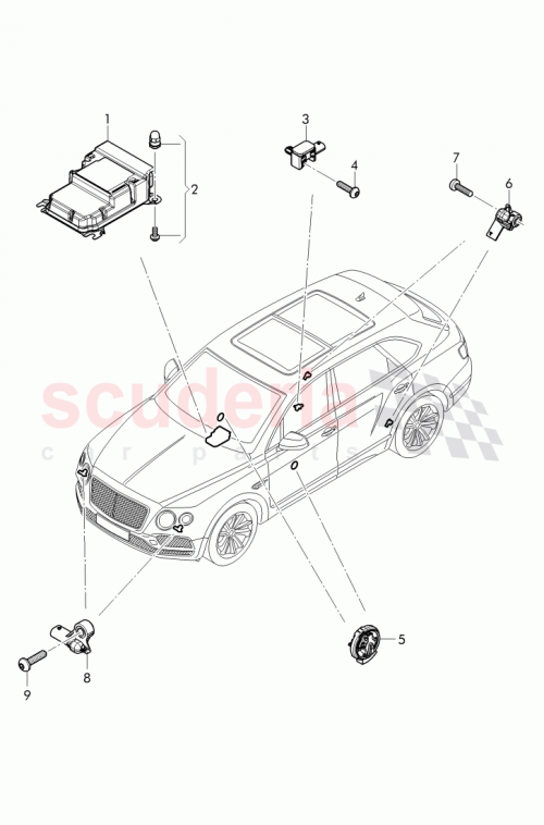 Part Diagram for Bentley 4M0 955 557 A