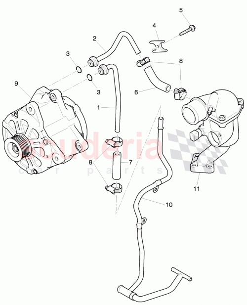 Part Diagram for Bentley 07V121045