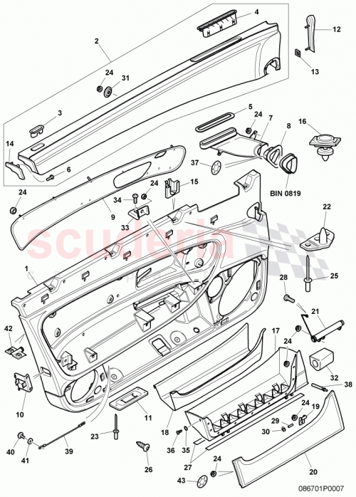 Part Diagram for Bentley 3W3867317G