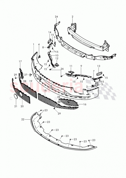 Part Diagram for Bentley 3W3 807 698 N