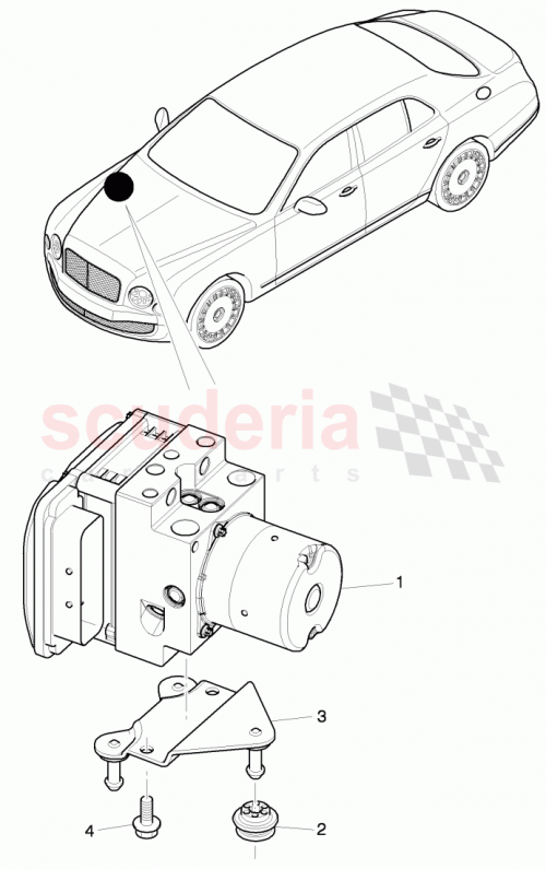 Part Diagram for Bentley 8K0614177