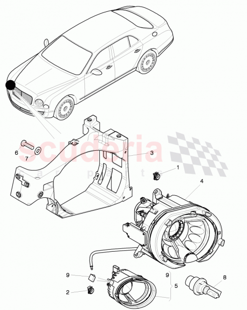 Part Diagram for Bentley 3Y0 953 042 E