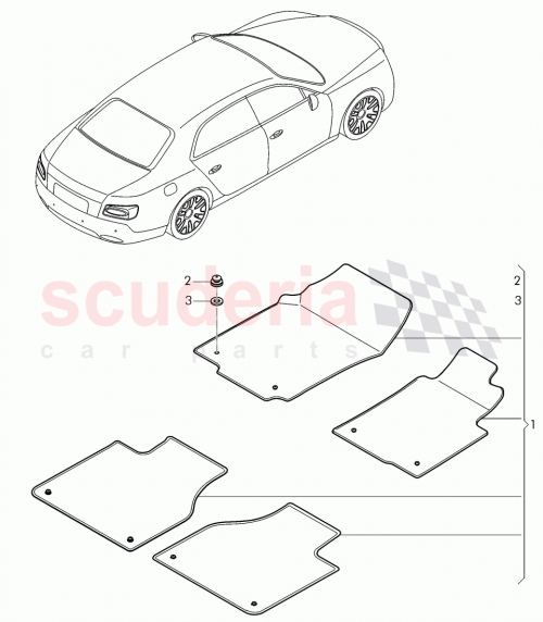 Part Diagram for Bentley 3Y0864179