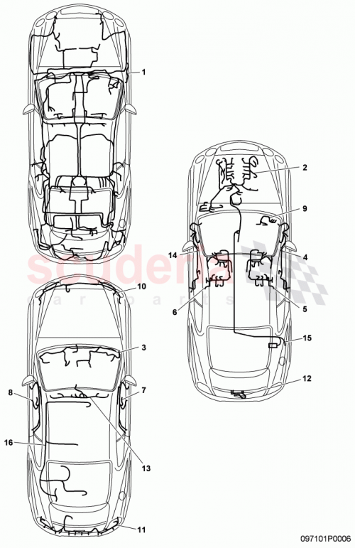 Part Diagram for Bentley 3W7971015B
