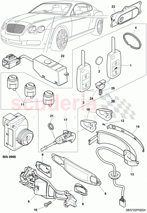 Part Diagram for Bentley 3W0 800 375 JH