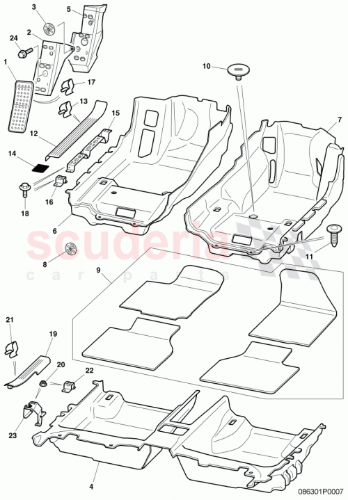 Part Diagram for Bentley 3W5 863 703 T