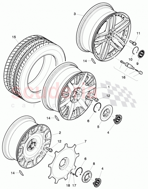Part Diagram for Bentley 3Y0 601 159 D