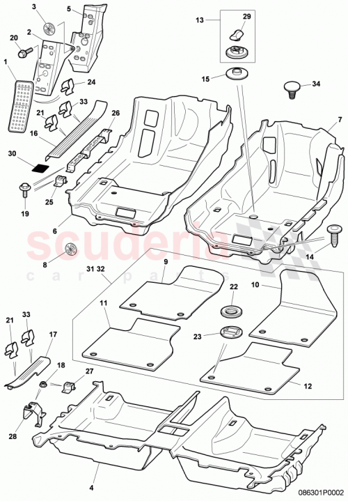 Part Diagram for Bentley 3W2864777J