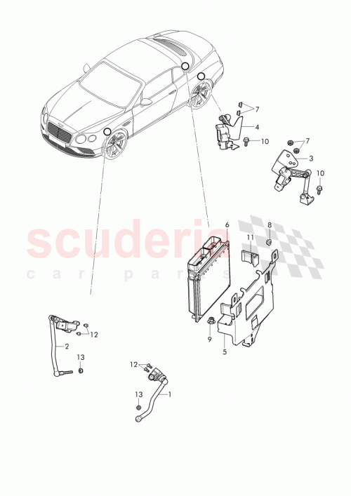 Part Diagram for Bentley 3W7616571B