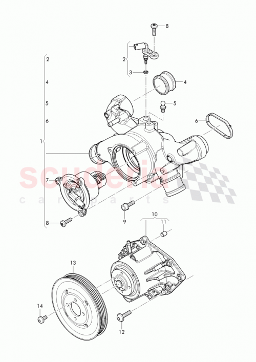 Part Diagram for Bentley 07P121008C