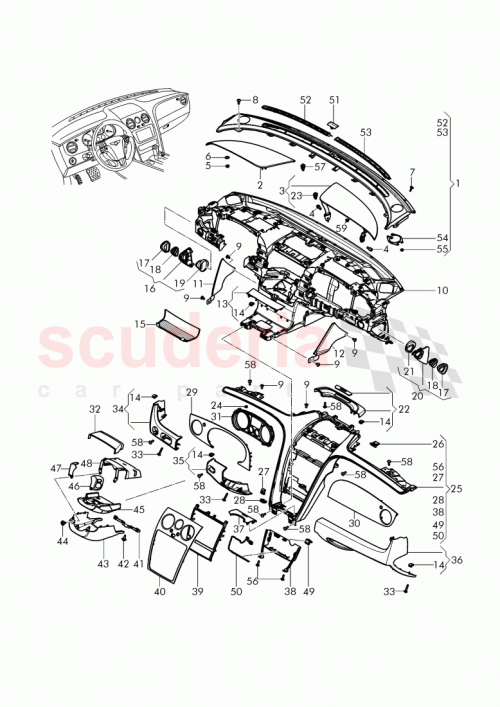 Part Diagram for Bentley 3W2857053N