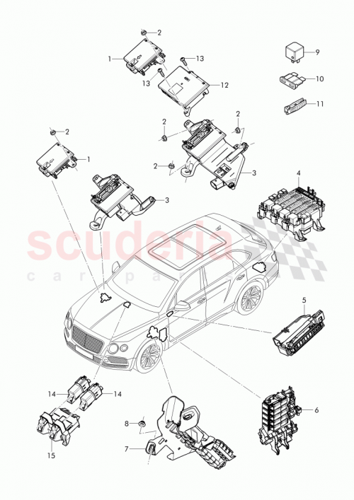 Part Diagram for Bentley 4M0 971 845