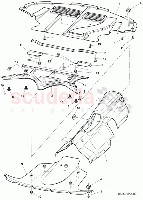 Part Diagram for Bentley 3W7825507A