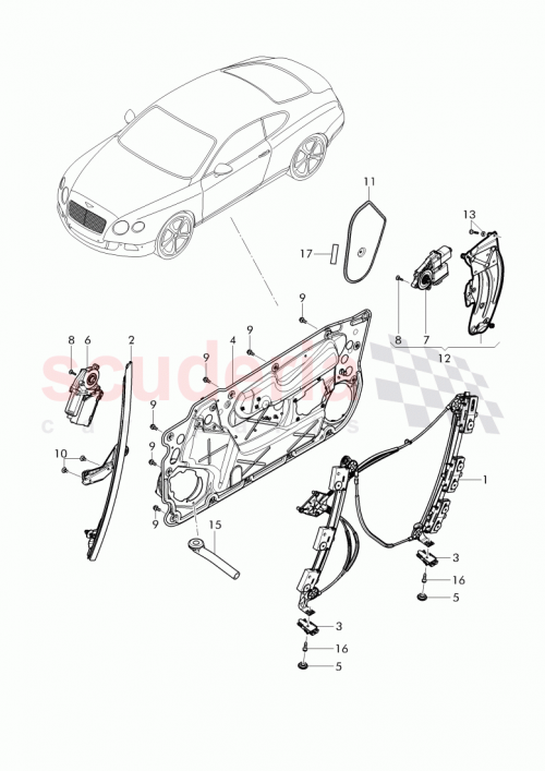 Part Diagram for Bentley 3W0837798