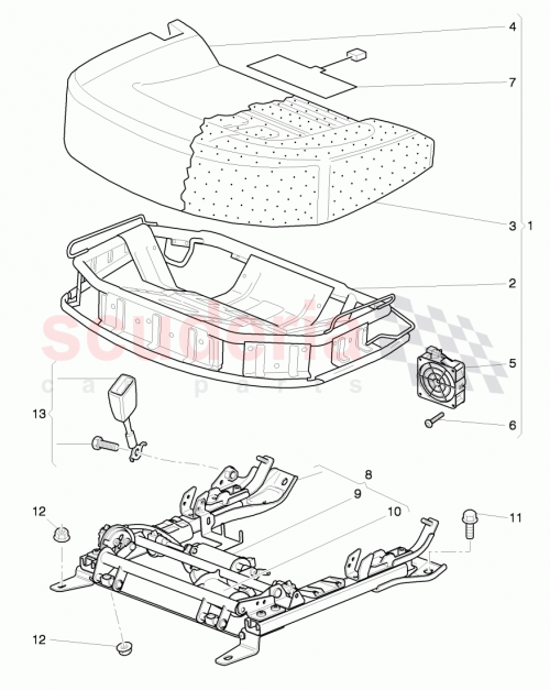 Part Diagram for Bentley 3W5885302F
