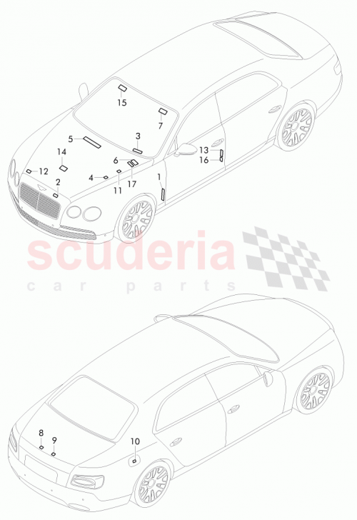 Part Diagram for Bentley 3W0 010 820 Q