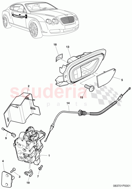 Part Diagram for Bentley 3D1837015AG