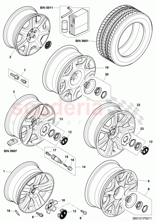 Part Diagram for Bentley 3W0601025AS