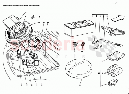 Part Diagram for Ferrari 65748700