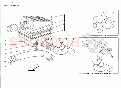 Part Diagram for Ferrari 165232