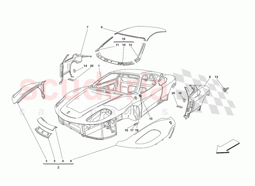 Part Diagram for Ferrari 65155311