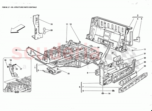 Part Diagram for Ferrari 64384600